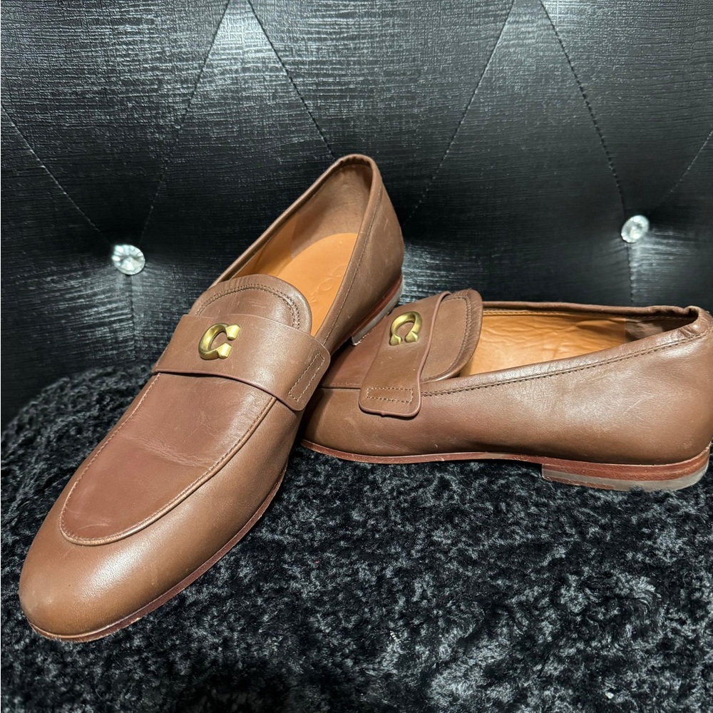 Coach Tan Leather‎ Slip-On Shoes - Picture 2 of 4